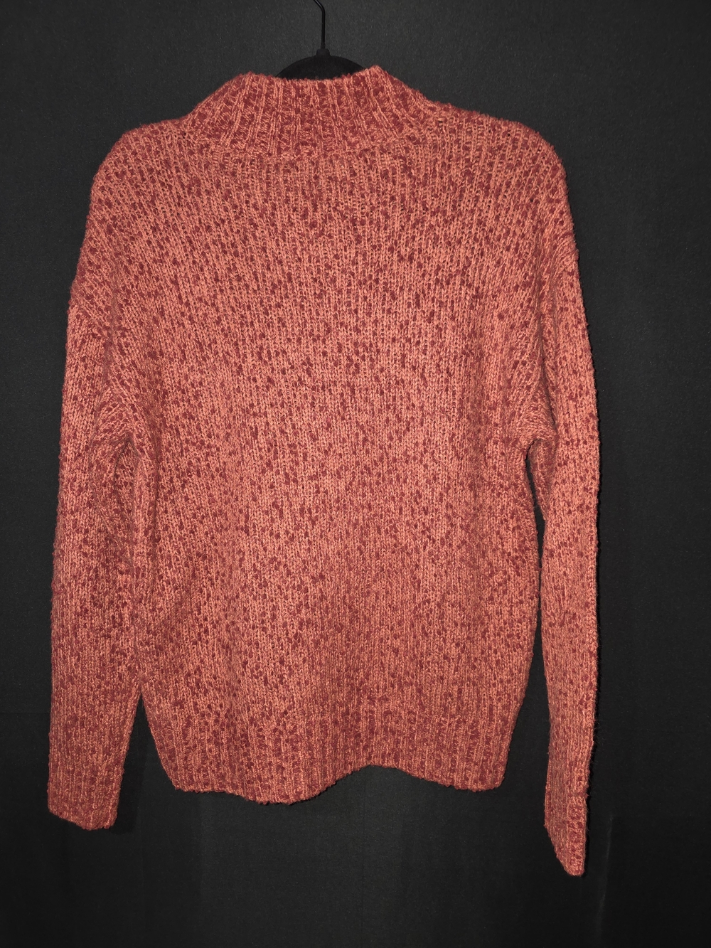 LOFT Chunky Ribbed Mock Neck Sweater - Rust - Picture 2 of 4